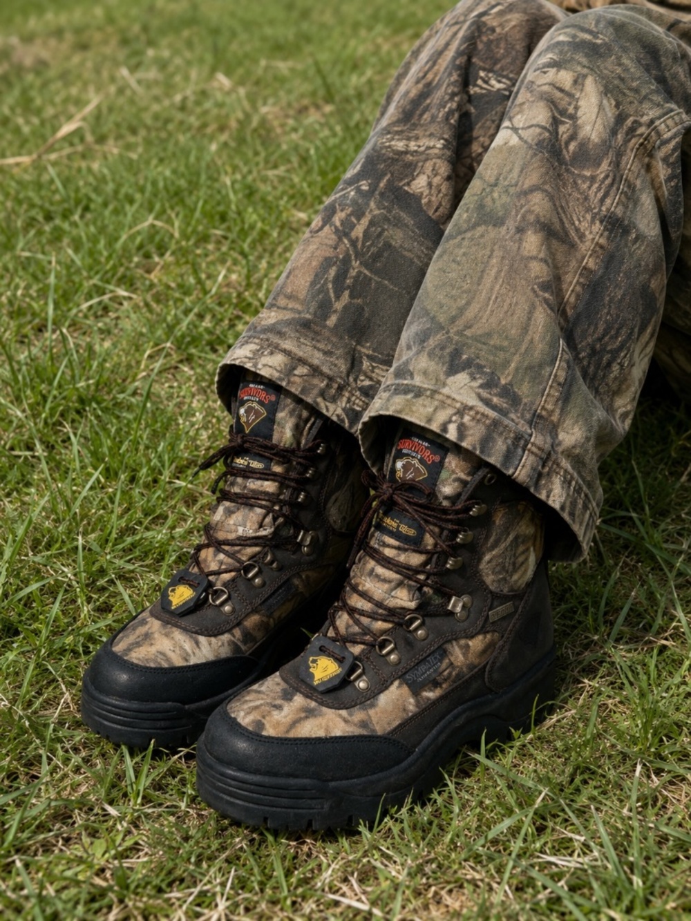 Herman Survivors Men's Camo Hunting Boots Size 7.5 Waterproof Thinsulate Ultra